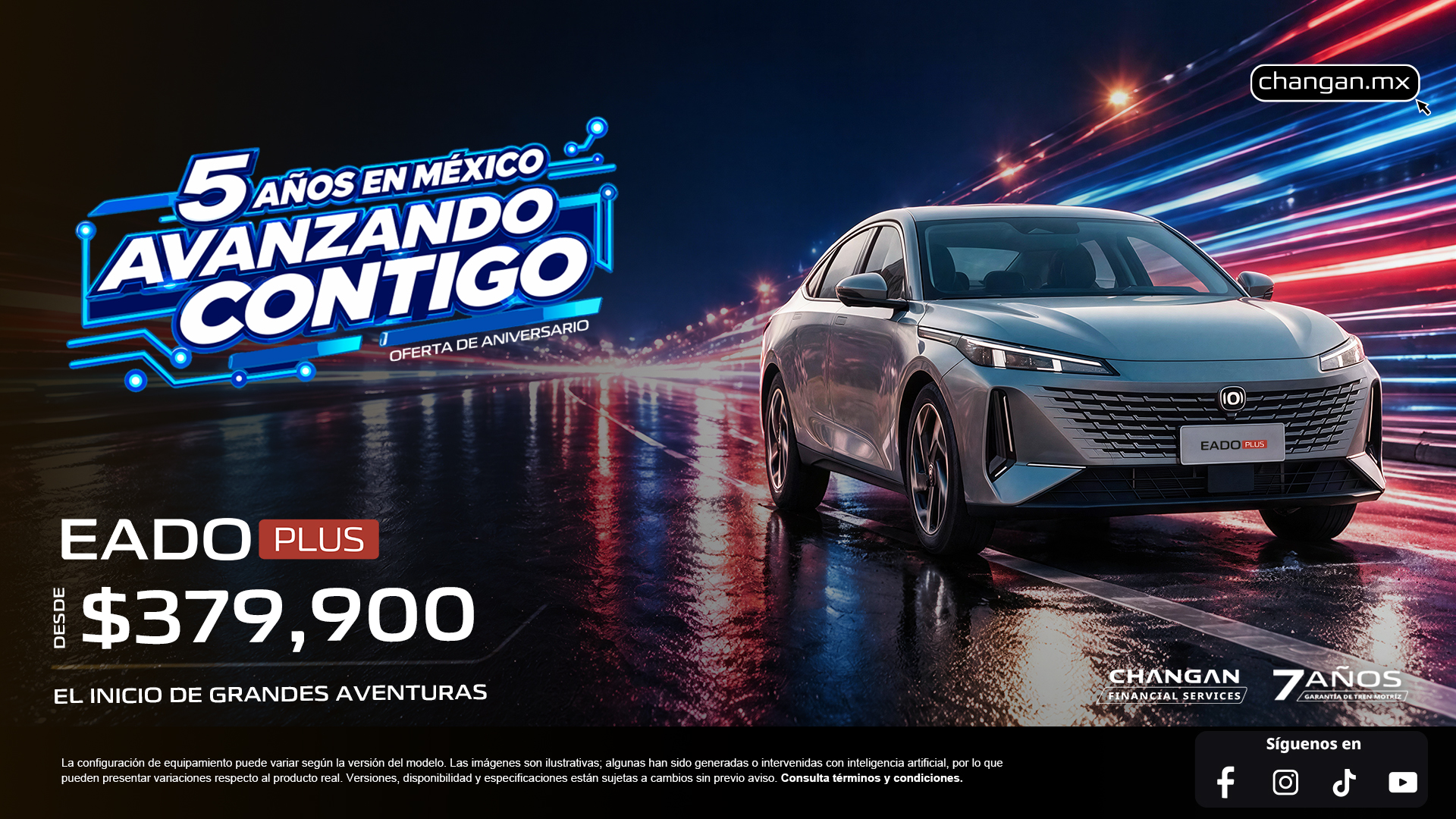 EADO PLUS · Campaña oficial CHANGAN · Desde $379,900 MXN*